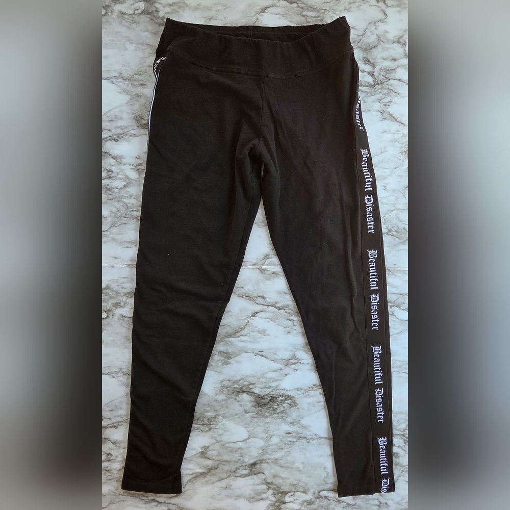 Beautiful Disaster Black Leggings
